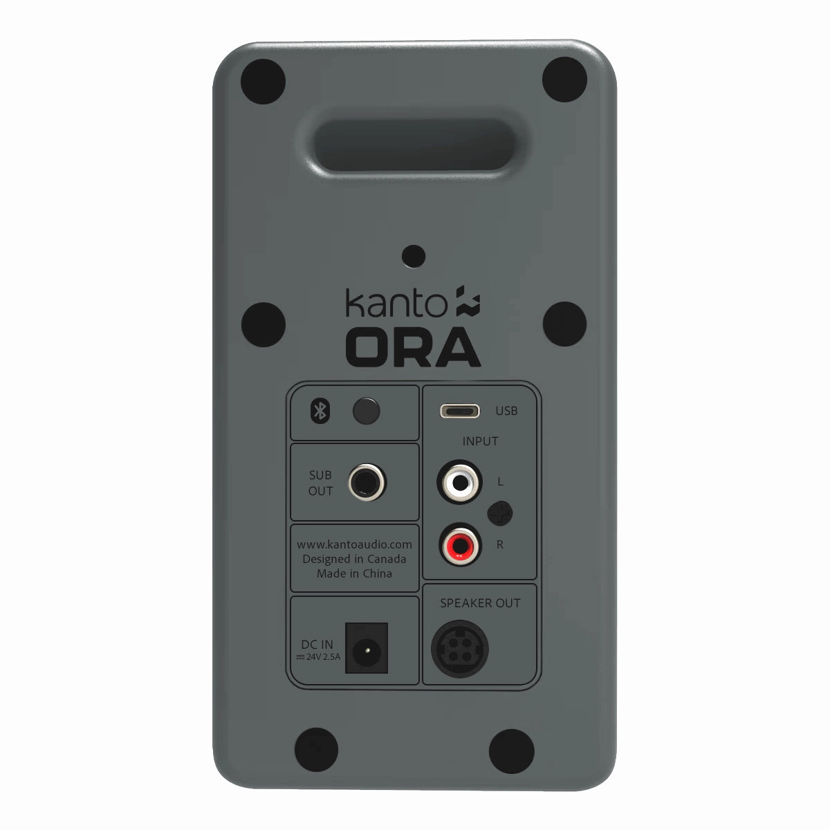 Kanto ORA Powered Reference Desktop Speakers with Bluetooth - Pair (Matte Gray)