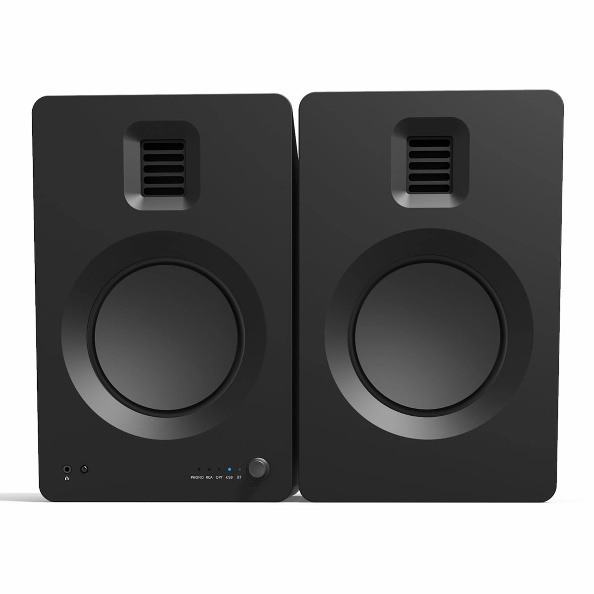 Kanto TUK Premium Powered Bookshelf Speakers with Bluetooth - Pair (Matte Black)