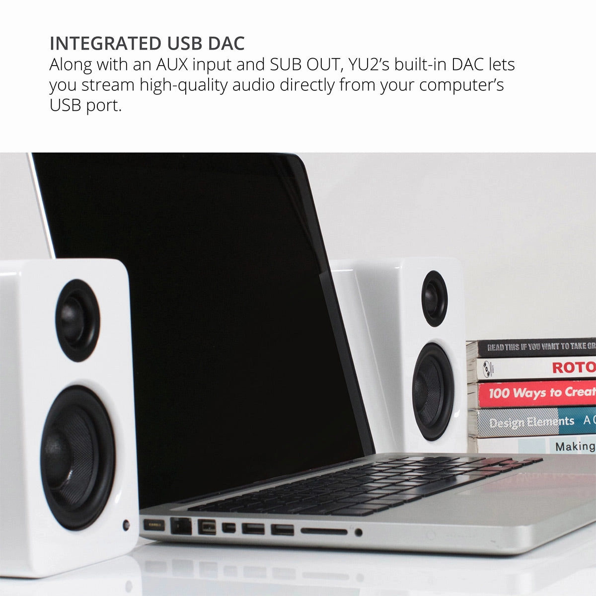 Kanto YU2 Powered Desktop Speakers - Pair (Matte Black)