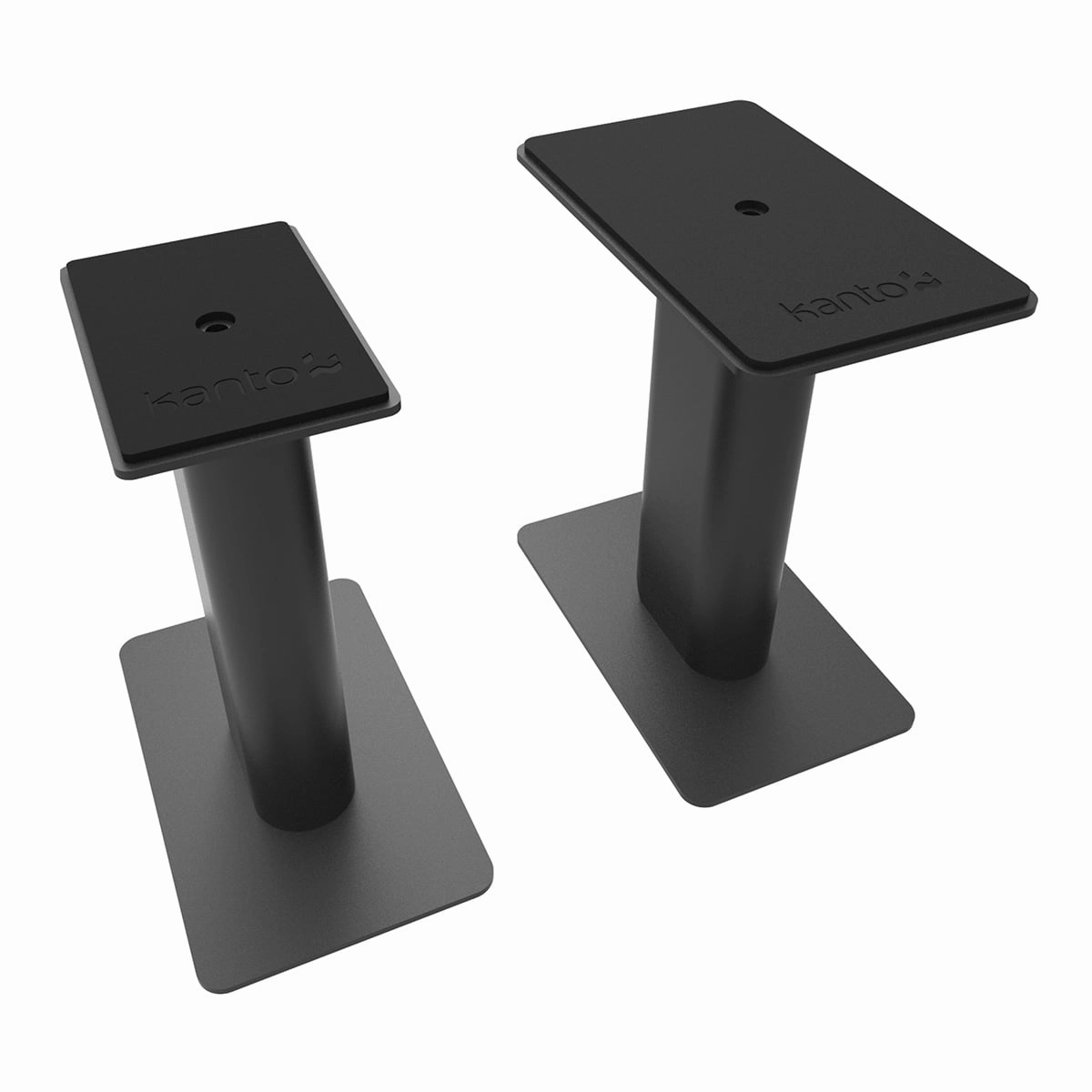Kanto YU6 Powered Bookshelf Speakers with Bluetooth (Walnut) with SP9 Desktop Stands (Black)