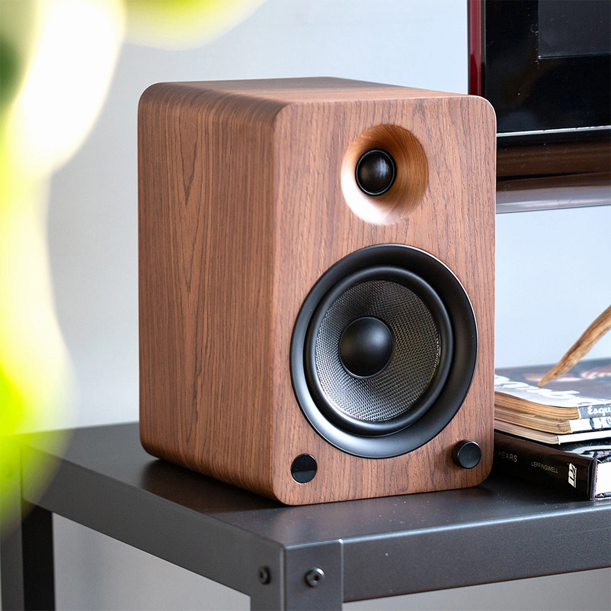 Kanto YU6 Powered Bookshelf Speakers with Built-In Bluetooth - Pair (Walnut)