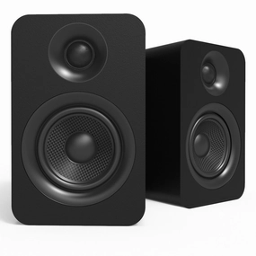 Kanto YUP4 Passive Bookshelf Speakers with 1" Silk Dome Tweeter and 4" Kevlar Woofer - Pair (Black)