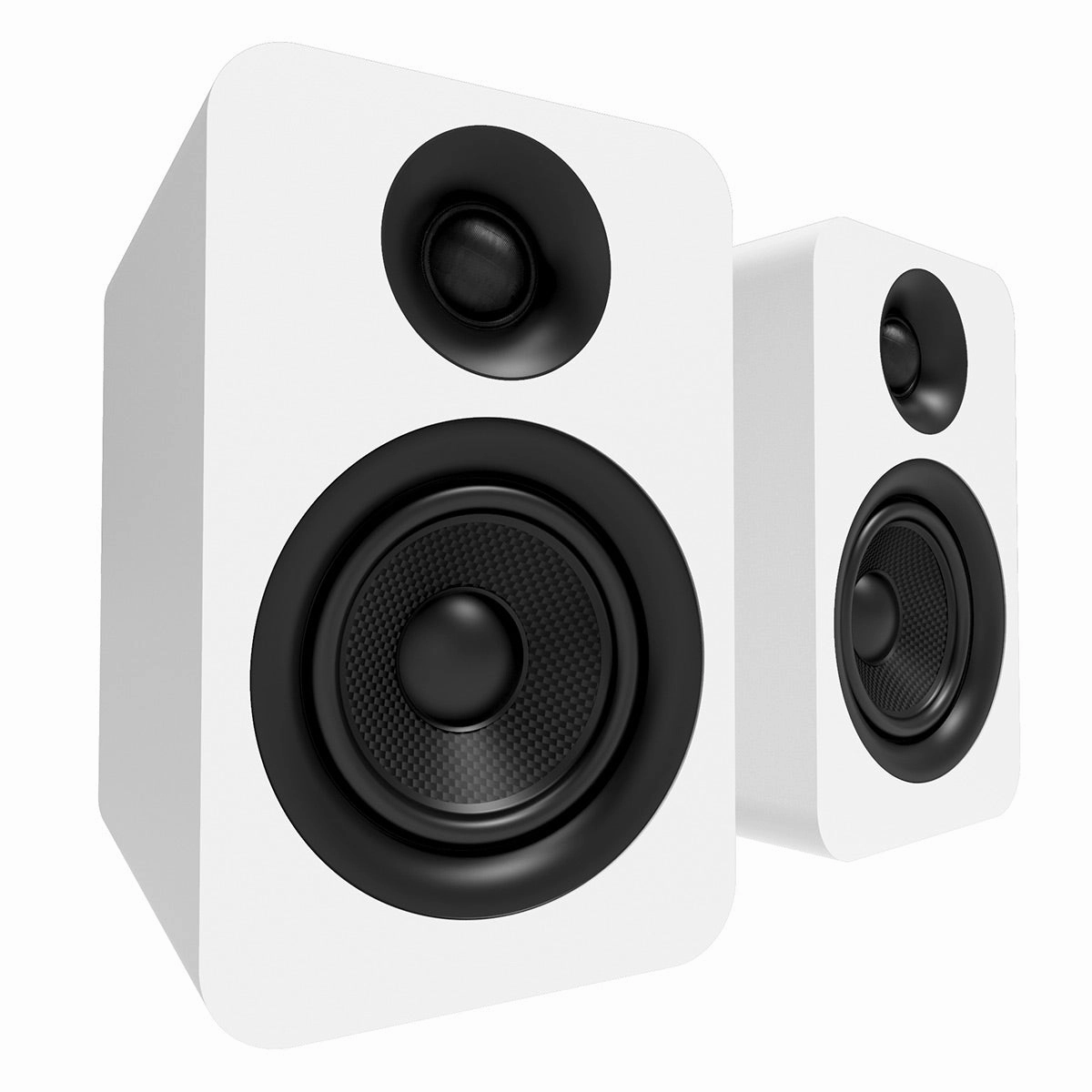 Kanto YUP4 Passive Bookshelf Speakers with 1" Silk Dome Tweeter and 4" Kevlar Woofer - Pair (White)
