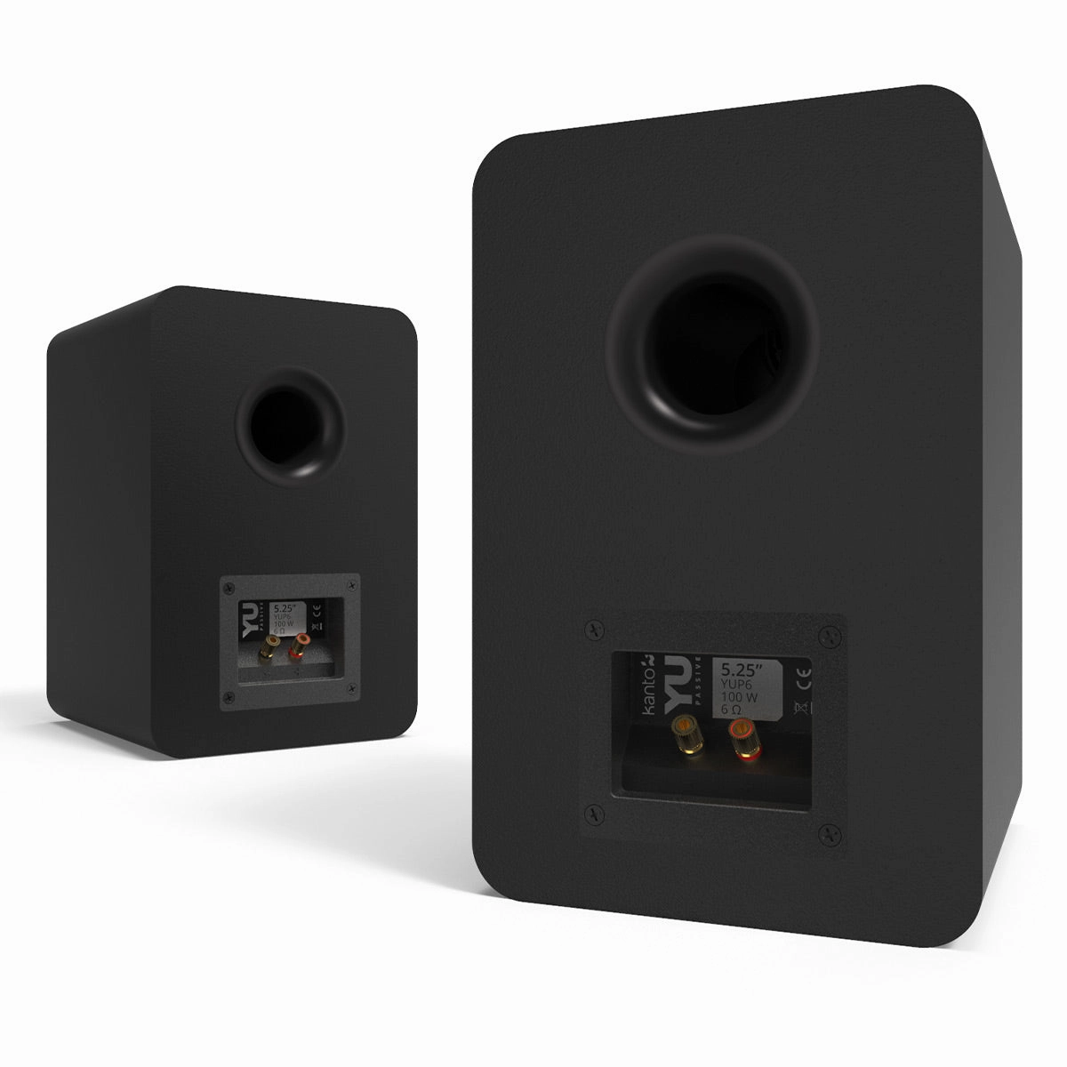Kanto YUP6 Passive Bookshelf Speakers - Pair (Black)