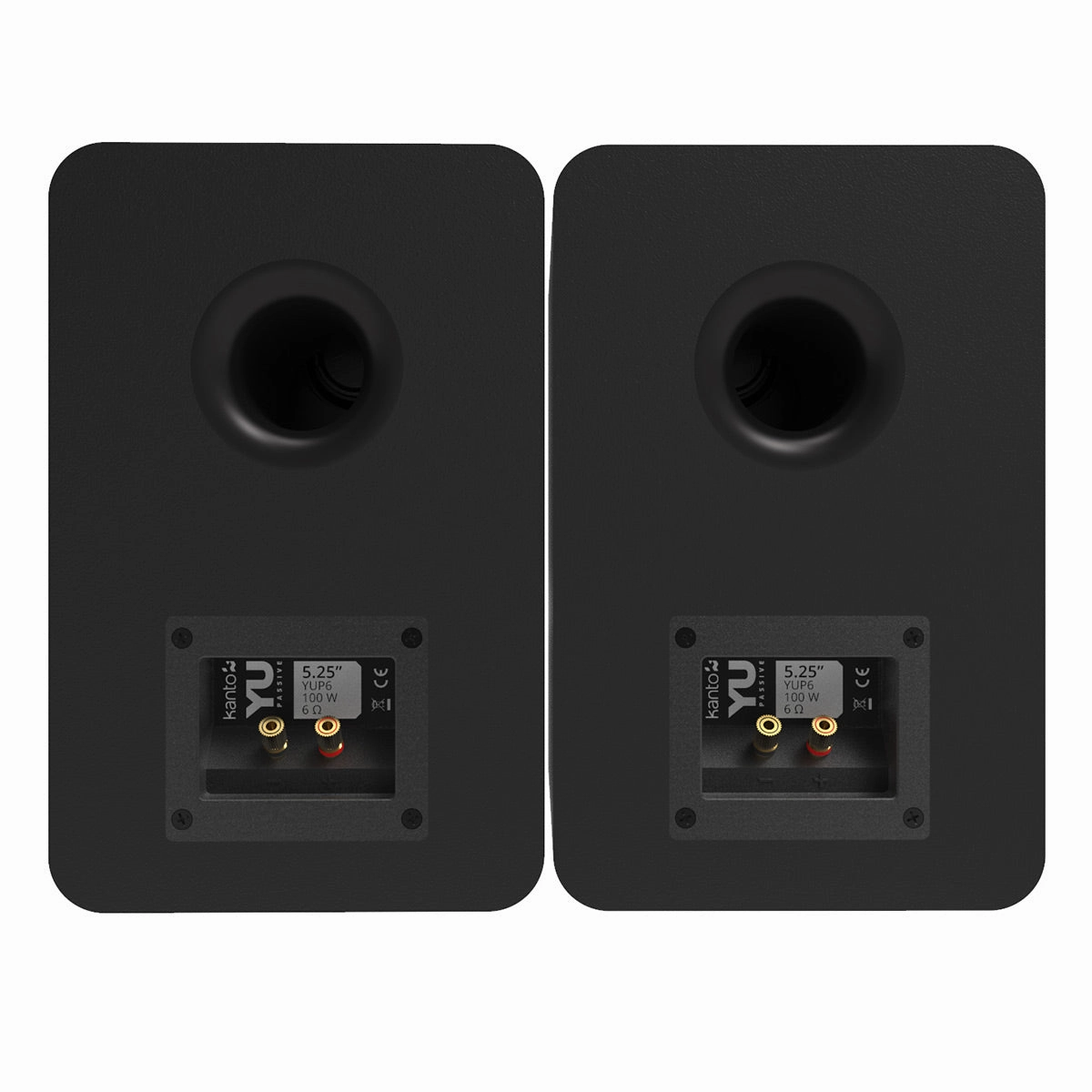 Kanto YUP6 Passive Bookshelf Speakers - Pair (Black)