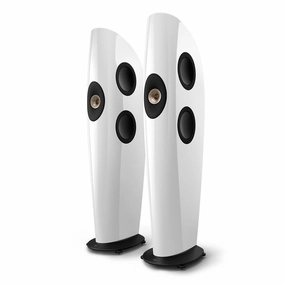 KEF Blade One Meta Floorstanding Speaker - Pair (Arctic White/Champagne)