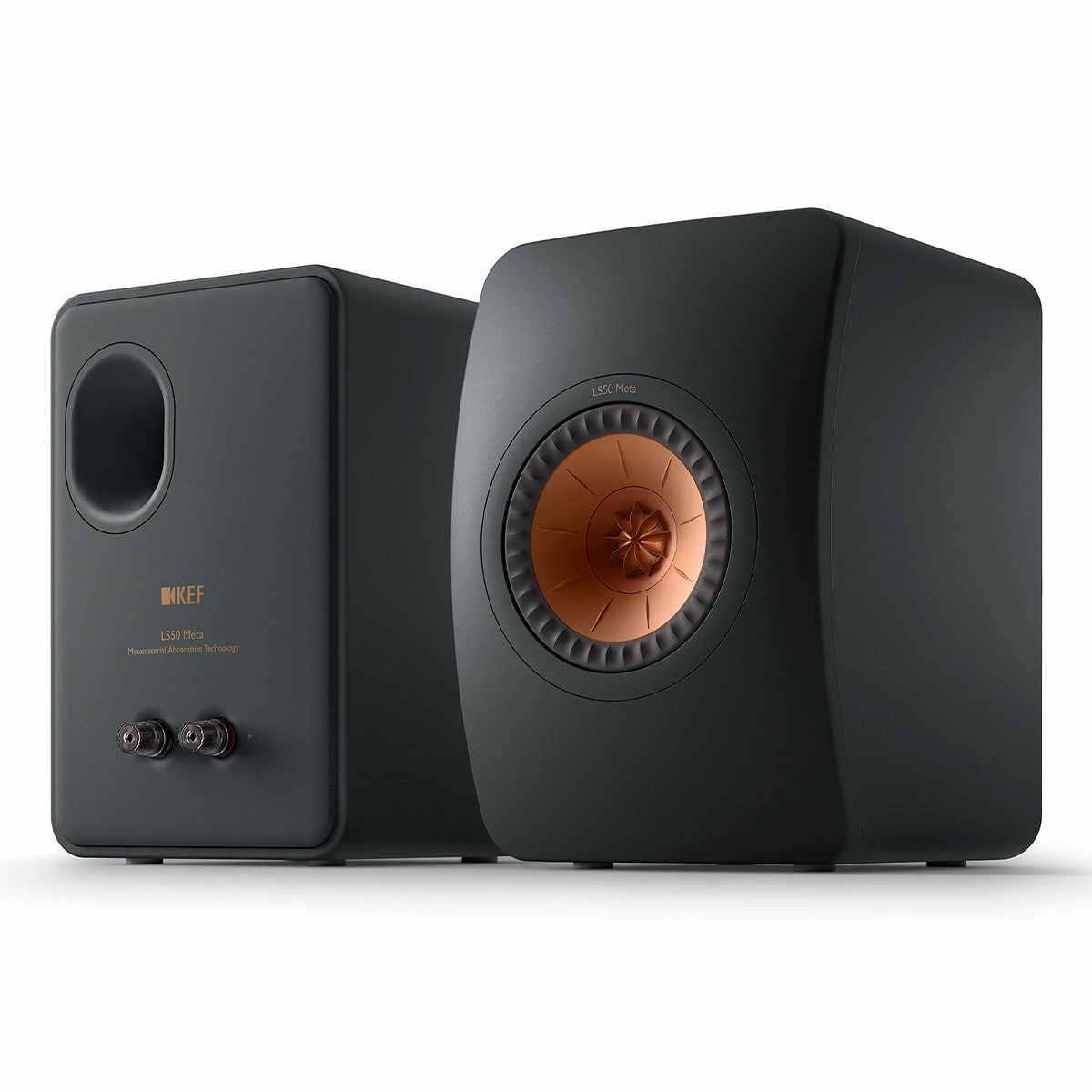 KEF LS50 Meta Monitor Bookshelf Speakers - Pair (Carbon Black)