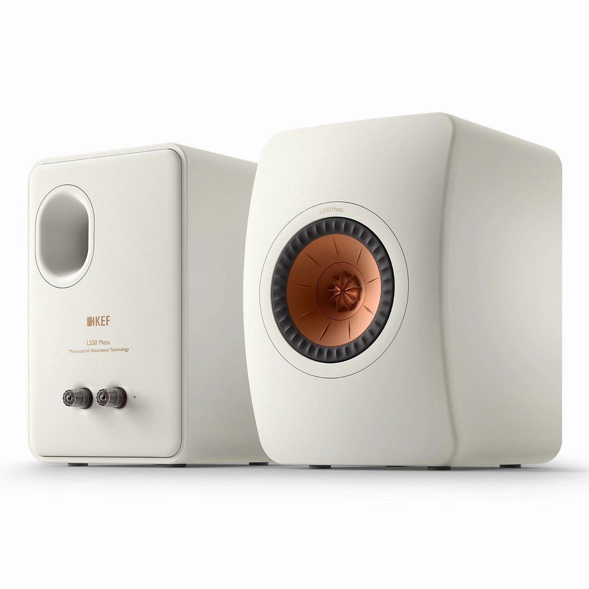 KEF LS50 Meta Monitor Bookshelf Speakers - Pair (Mineral White)