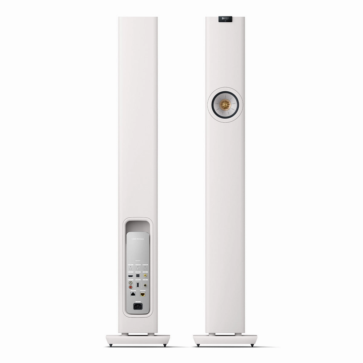 KEF LS60W Wireless Floorstanding Speakers - Pair (Mineral White)