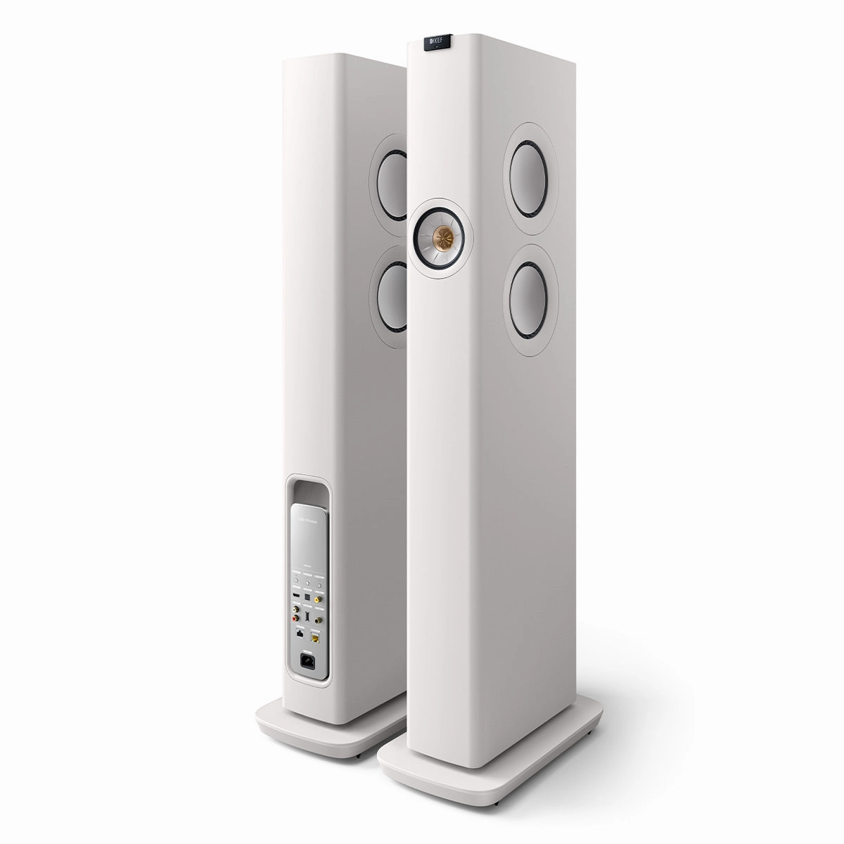 KEF LS60W Wireless Floorstanding Speakers - Pair (Mineral White)