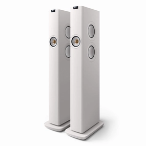 KEF LS60W Wireless Floorstanding Speakers - Pair (Mineral White)