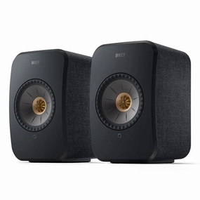 KEF LSX II Bookshelf Speakers - Pair (Black)