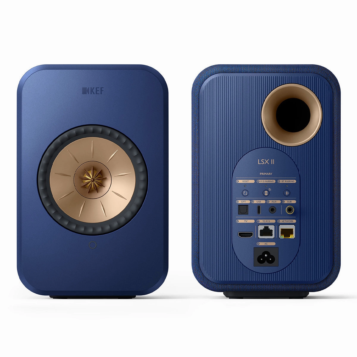 KEF LSX II Bookshelf Speakers - Pair (Cobalt Blue)
