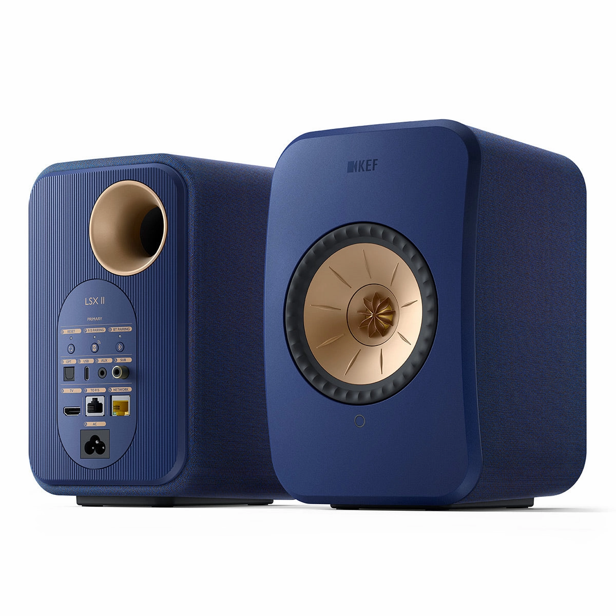 KEF LSX II Bookshelf Speakers - Pair (Cobalt Blue)