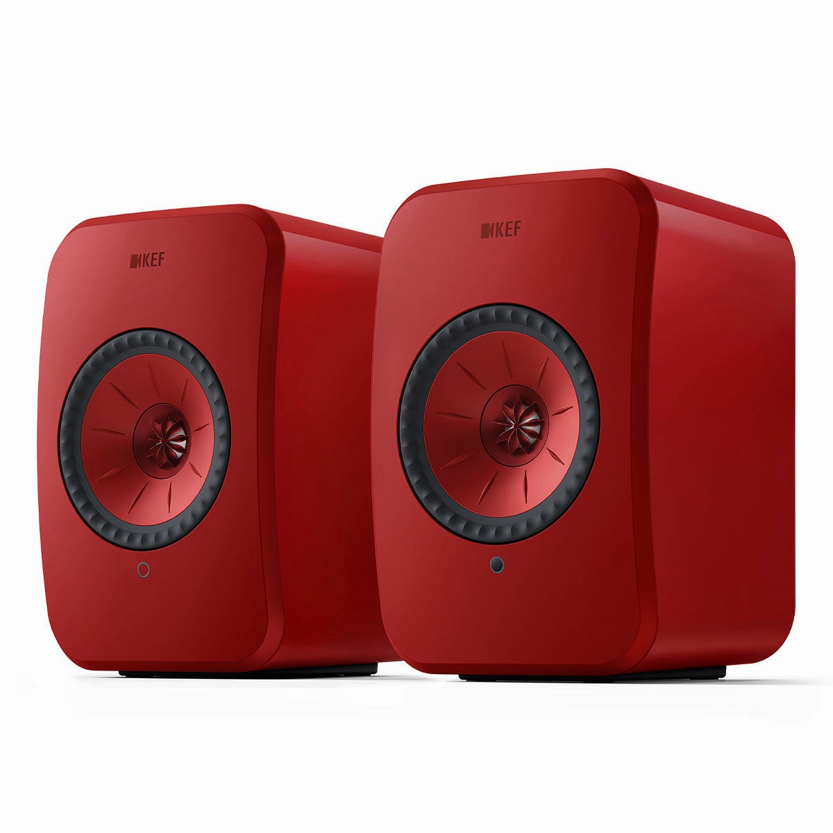 KEF LSX II Bookshelf Speakers - Pair (Lava Red)