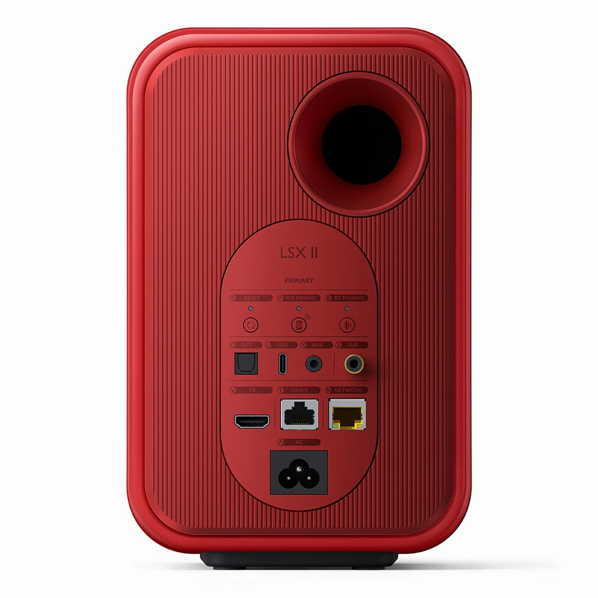 KEF LSX II Bookshelf Speakers - Pair (Lava Red)