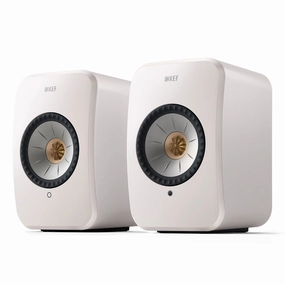 KEF LSX II Bookshelf Speakers - Pair (Mineral White)
