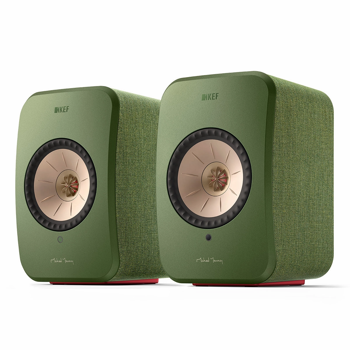 KEF LSX II Bookshelf Speakers - Pair (Olive Green)