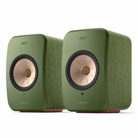 KEF LSX II Bookshelf Speakers - Pair (Olive Green)