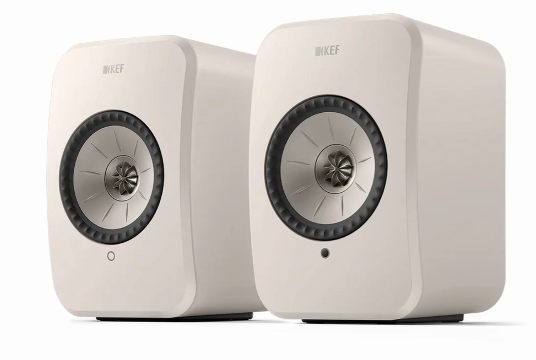 KEF LSX II LT Wireless Bookshelf Speakers (pair) in Stone White