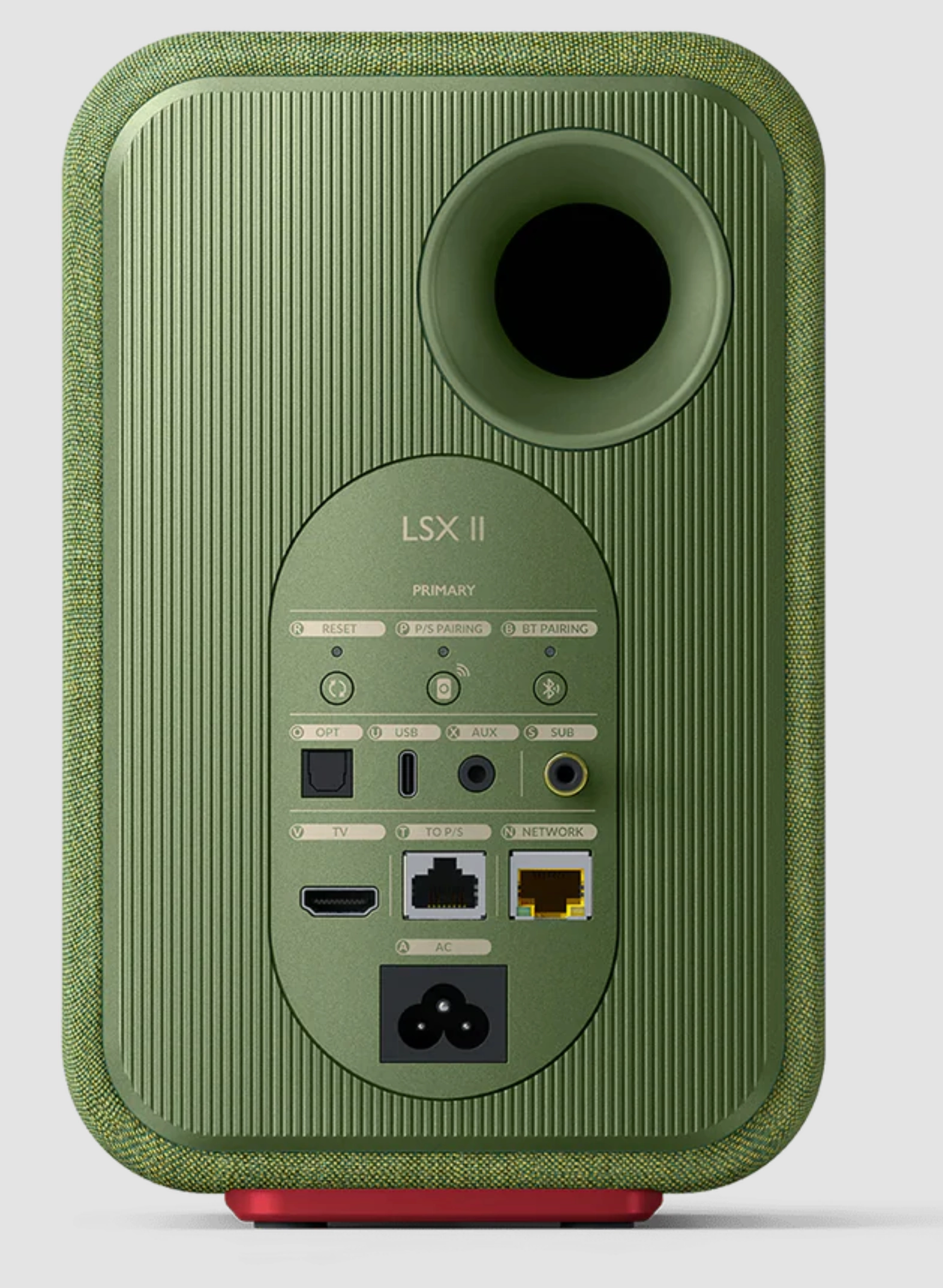 KEF LSX II Wireless Powered Bookshelf Speakers (pair) in Olive Green