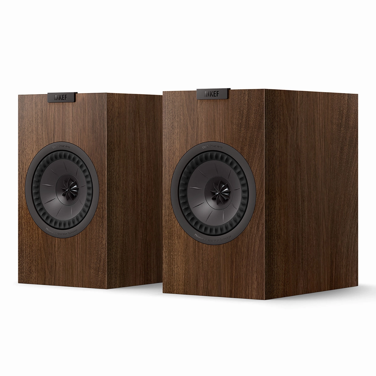 KEF Q1 Meta Bookshelf with Grille - Pair (Walnut)