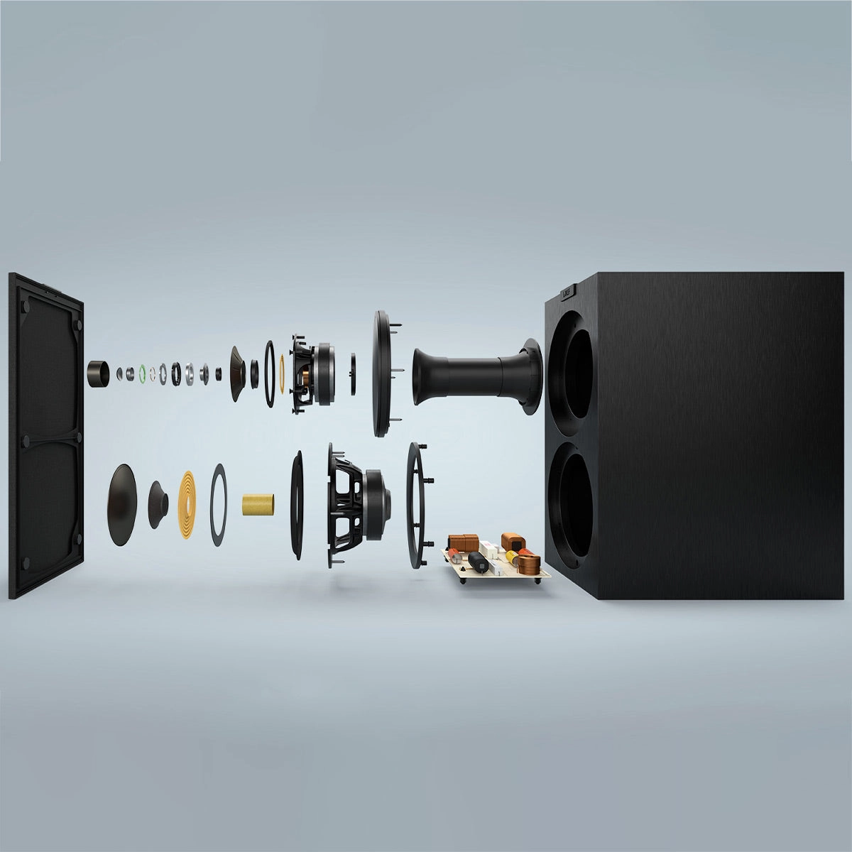 KEF Q Converto Meta 3-Way Bookshelf Speakers with Grille - Pair (Walnut)