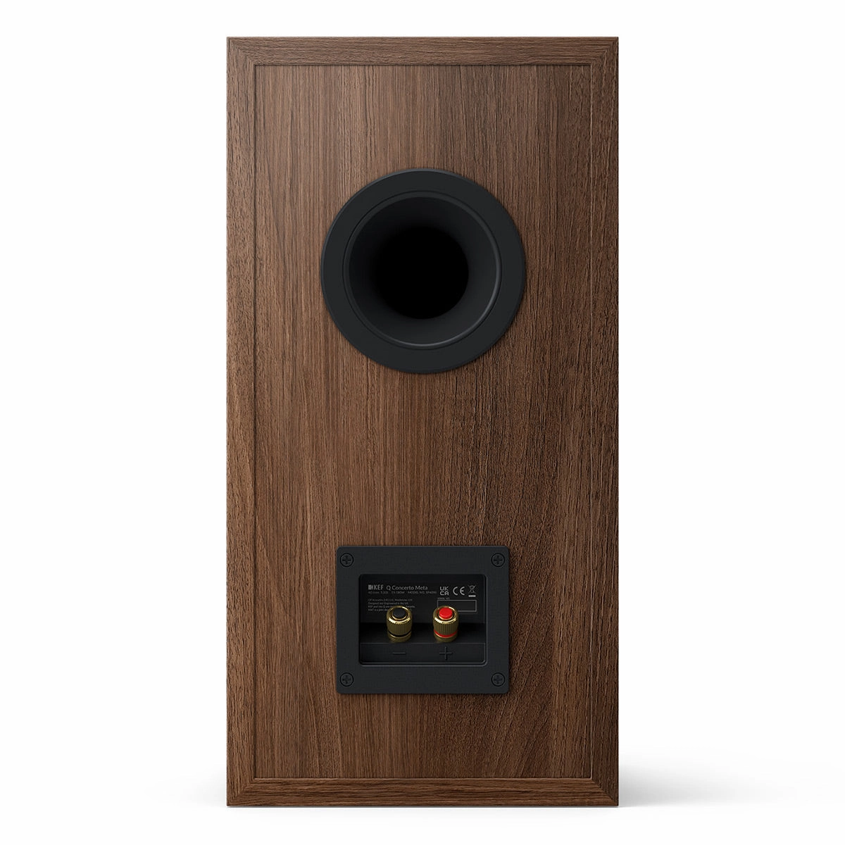 KEF Q Converto Meta 3-Way Bookshelf Speakers with Grille - Pair (Walnut)