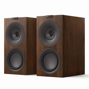 KEF Q Converto Meta 3-Way Bookshelf Speakers with Grille - Pair (Walnut)