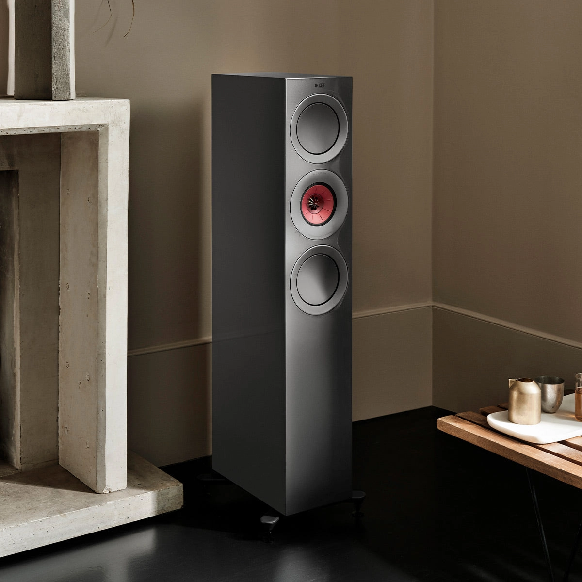 KEF R7 Meta Floorstanding Speaker - Each (Gloss Titanium Limited Edition)