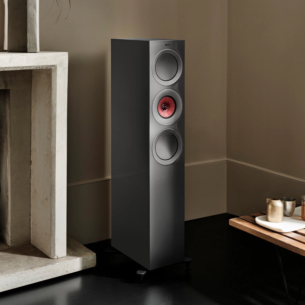 KEF R7 Meta Floorstanding Speaker - Pair (Gloss Titanium Limited Edition)