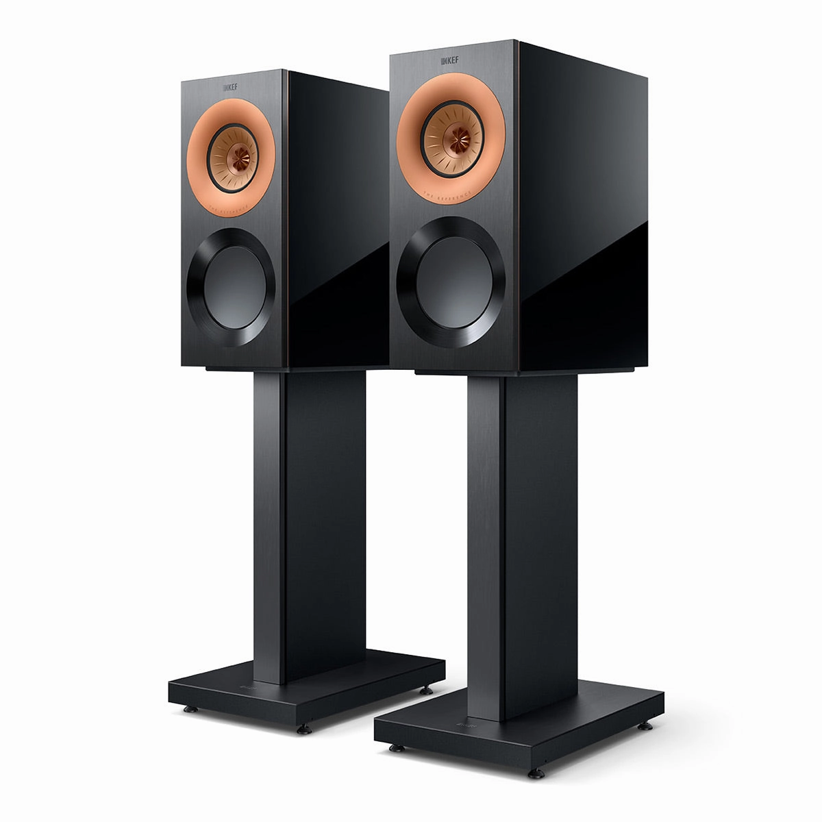KEF Reference 1 Meta Bookshelf Speaker - Pair (High-Gloss Black/Copper)