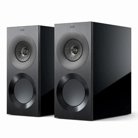 KEF Reference 1 Meta Bookshelf Speaker - Pair (High-Gloss Black/Grey)