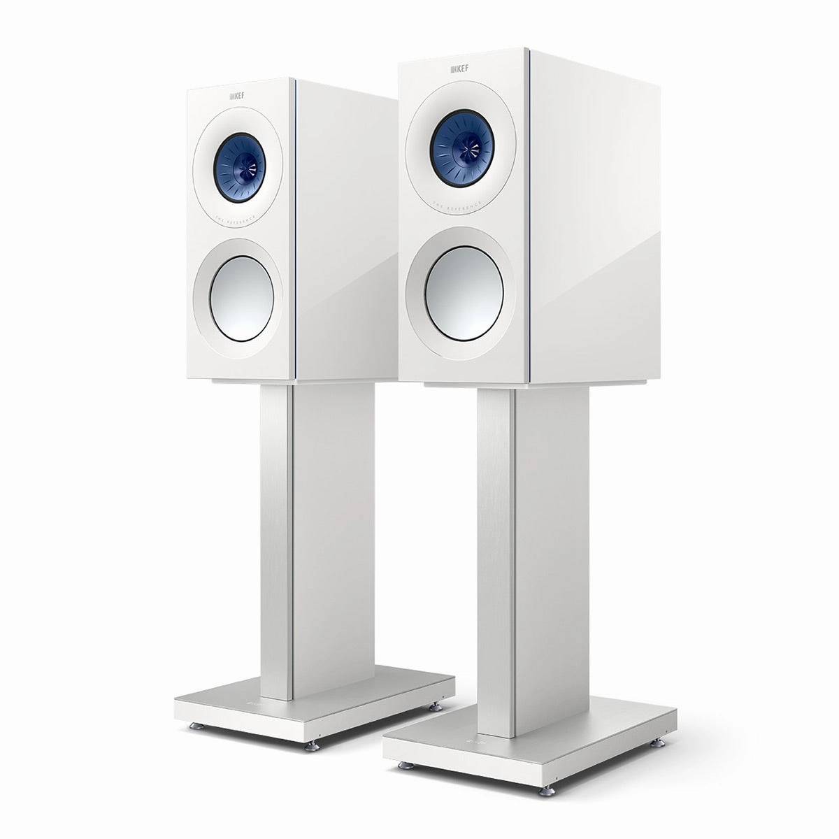 KEF Reference 1 Meta Bookshelf Speaker - Pair (High-Gloss White/Blue)