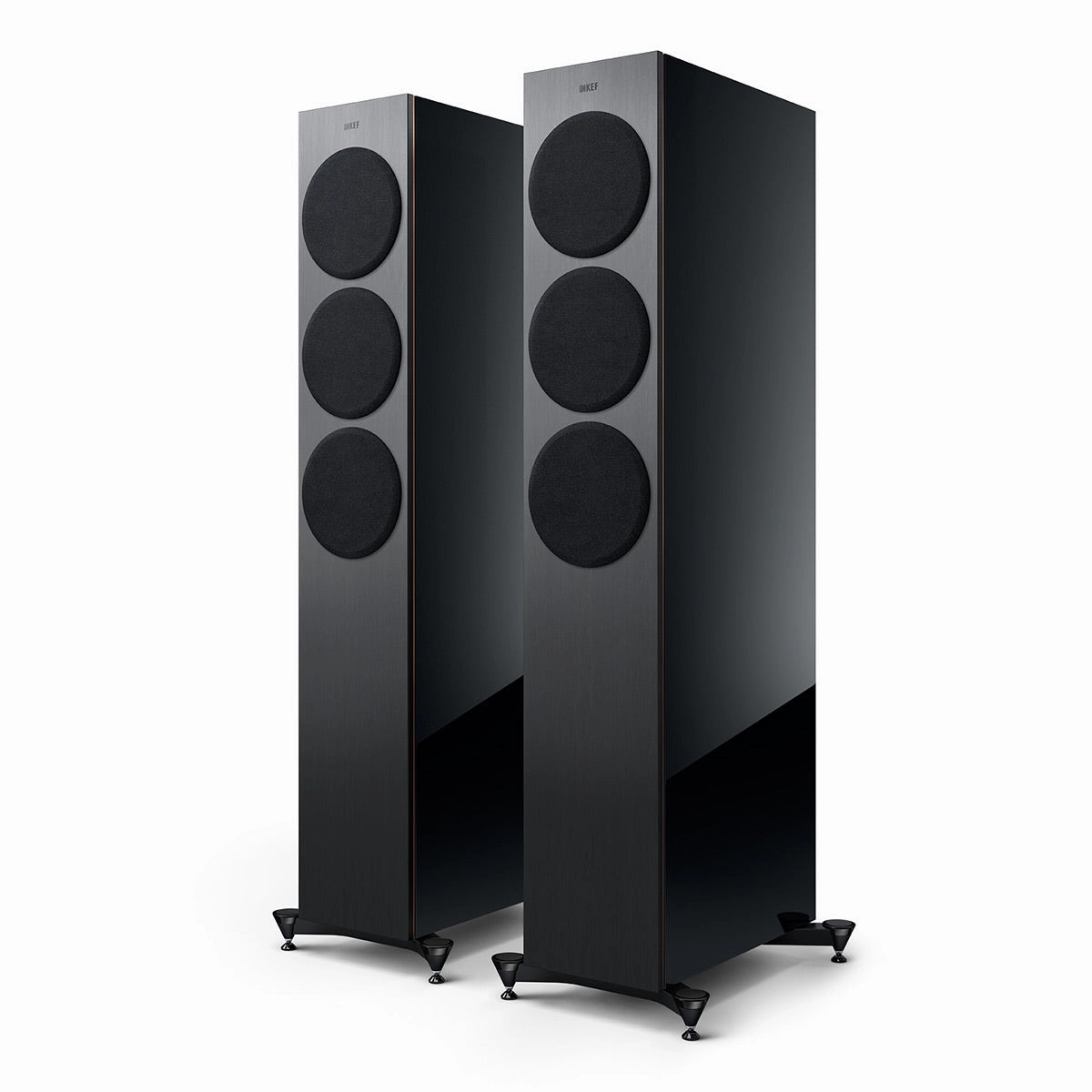 KEF Reference 3 Meta Floorstanding Speaker - Pair (High-Gloss Black/Copper)