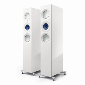 KEF Reference 3 Meta Floorstanding Speaker - Pair (High-Gloss White/Blue)