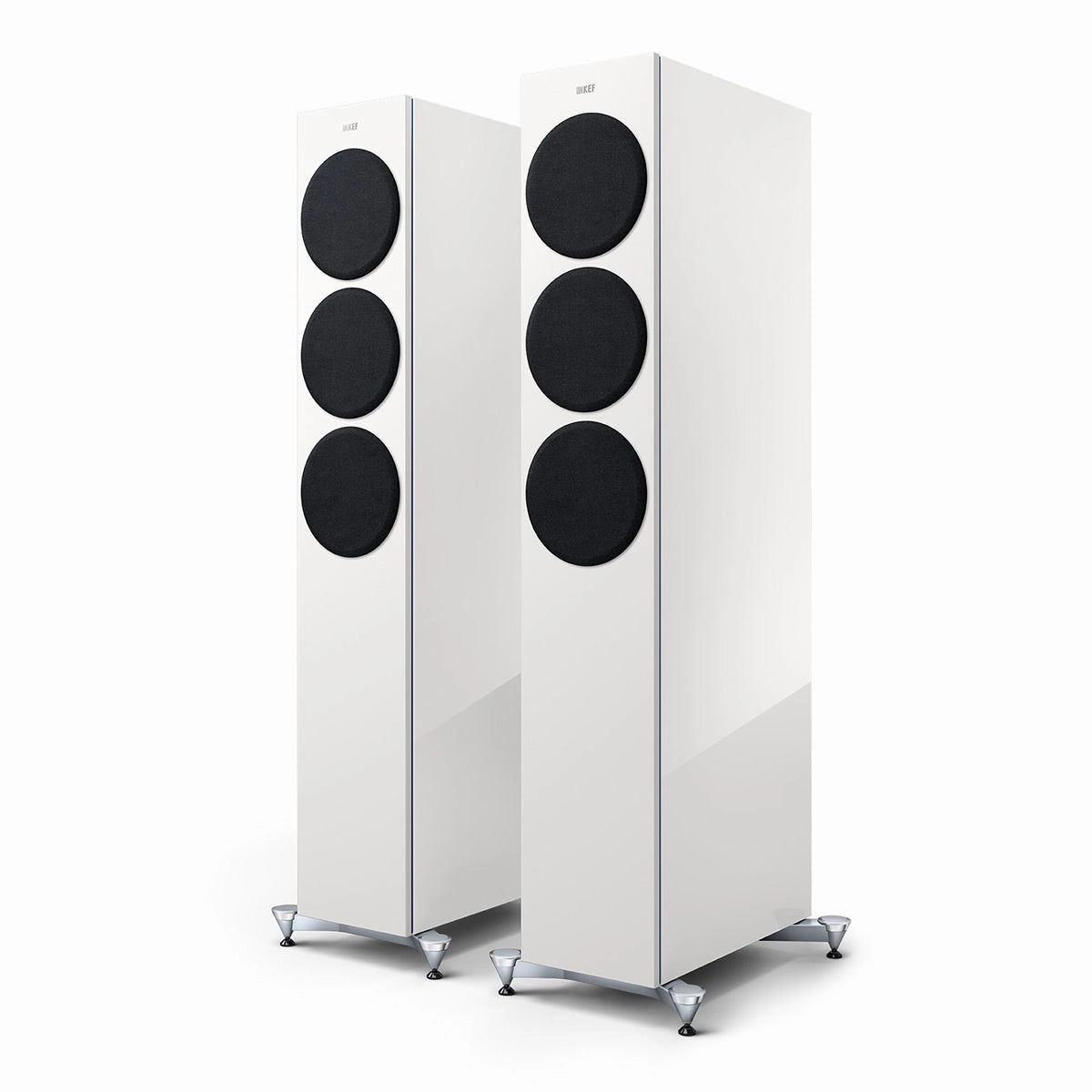 KEF Reference 3 Meta Floorstanding Speaker - Pair (High-Gloss White/Blue)