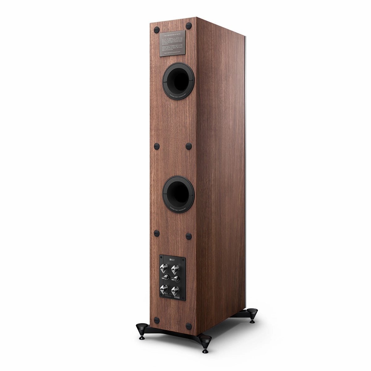 KEF Reference 3 Meta Floorstanding Speaker - Pair (Satin Walnut/Silver)
