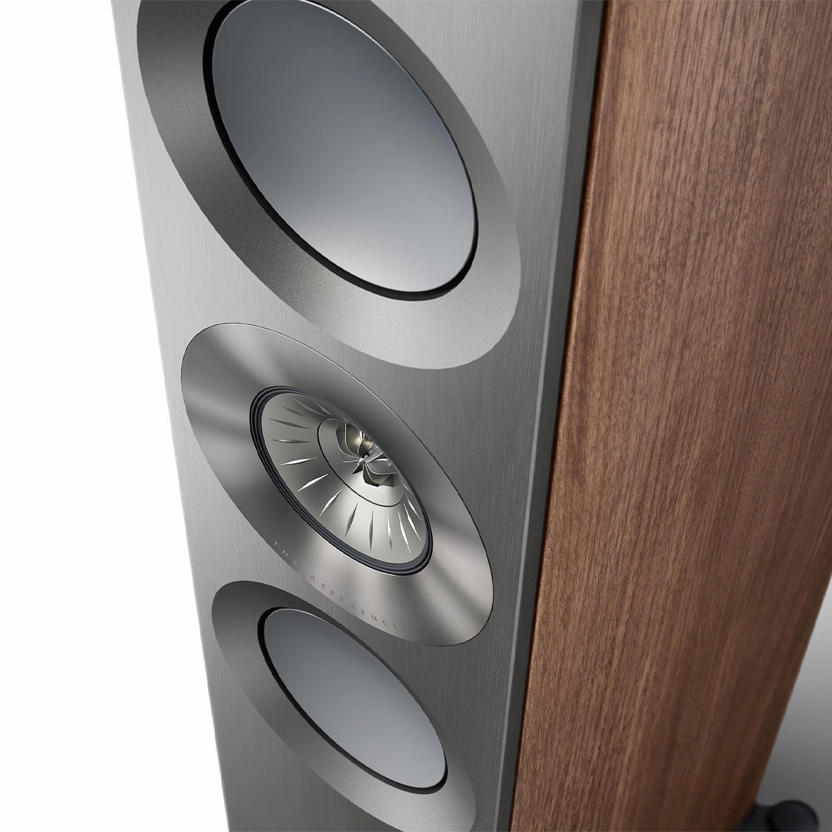 KEF Reference 3 Meta Floorstanding Speaker - Pair (Satin Walnut/Silver)
