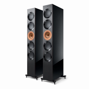 KEF Reference 5 Meta Floorstanding Speaker - Pair (High-Gloss Black/Copper)