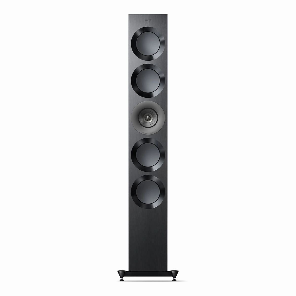 KEF Reference 5 Meta Floorstanding Speaker - Pair (High-Gloss Black/Grey)
