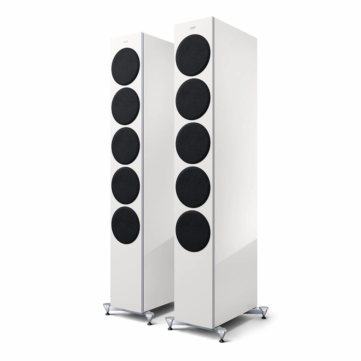 KEF Reference 5 Meta Floorstanding Speaker - Pair (High-Gloss White/Blue)