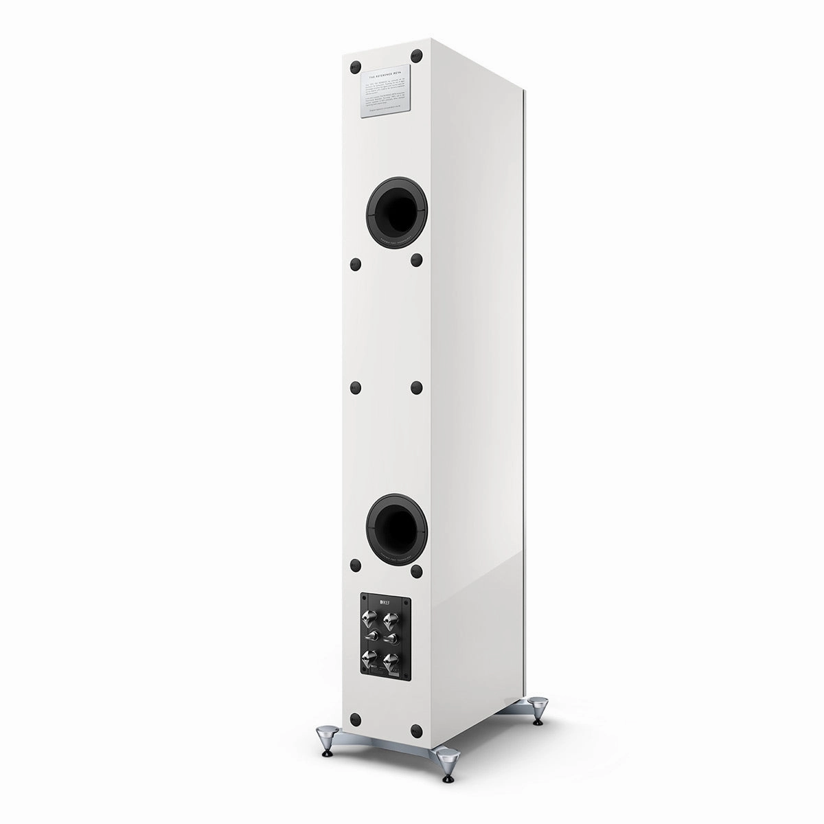 KEF Reference 5 Meta Floorstanding Speaker - Pair (High-Gloss White/Champagne)