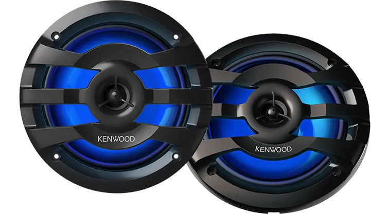 Kenwood KFC1673 6.5" Marine/Motorsport 2-Way Speakers With RGB Lighting