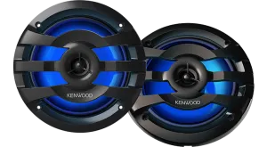 Kenwood KFC1673 6.5" Marine/Motorsport 2-Way Speakers With RGB Lighting
