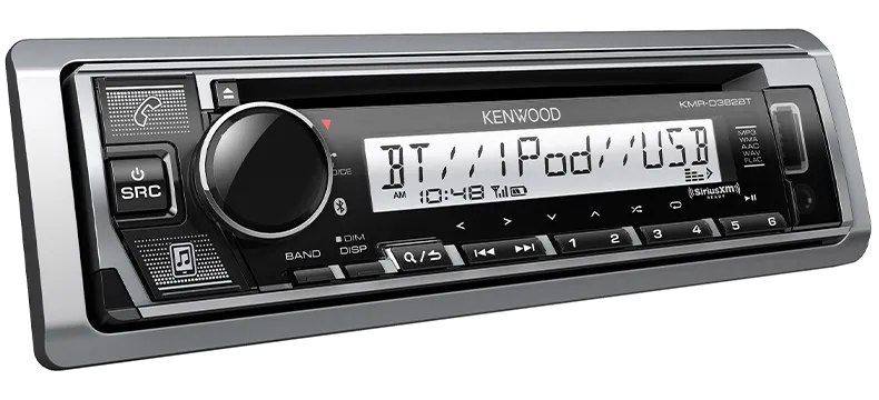 Kenwood KMR-D382BT Marine CD-Receiver with Bluetooth & Conformal Coating
