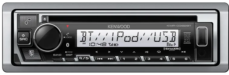 Kenwood KMR-D382BT Marine CD-Receiver with Bluetooth & Conformal Coating