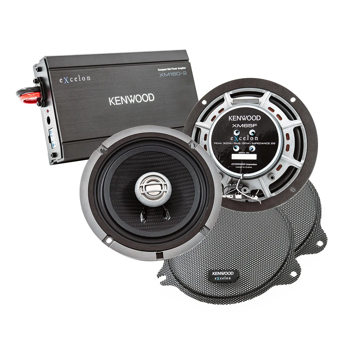 Kenwood P-HD1F Front Amplified Speaker Package for 2014-Up Select HD Motorycles