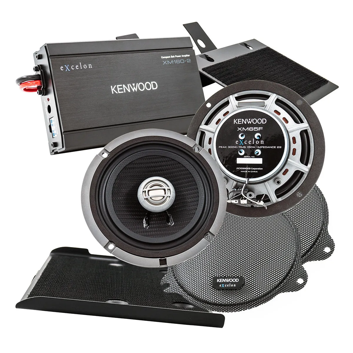 Kenwood P-HD1F Front Amplified Speaker Package for 2014-Up Select HD Motorycles