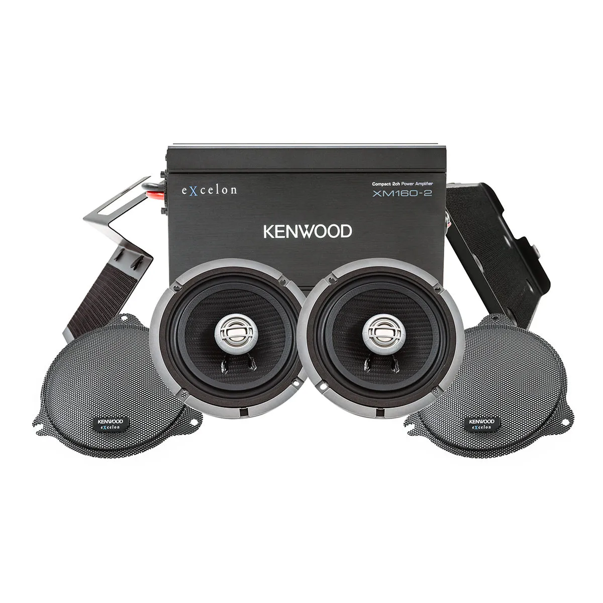 Kenwood P-HD1F Front Amplified Speaker Package for 2014-Up Select HD Motorycles